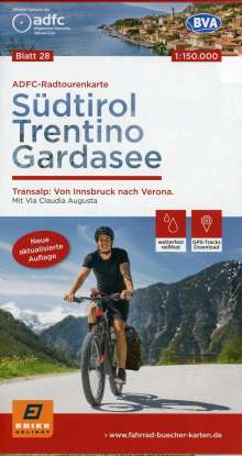 Radkarte Südtirol Trentino Gardasee Via Claudia Augusta
