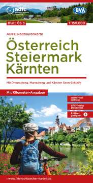 Radtourenkarte Steiermark Kärnten