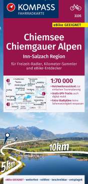 Kompass Fahrradkarte Chiemsee Chiemgauer Alpen