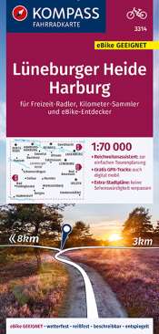 Kompass Radkarte Lüneburger Heide Harburg