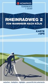 Kompass Radkarte Rheinradweg von Mannheim nach Köln
