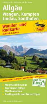 Publicpress Rad- und Wanderkarte

Allgäu
Wangen, Kempten
Lindau, Sonthofen