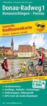 Radkarte Donaueschingen-Passau