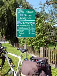 Glockner-Radweg Schild