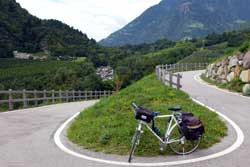 Sieben herrliche Kehren nach Töll Richtung Meran